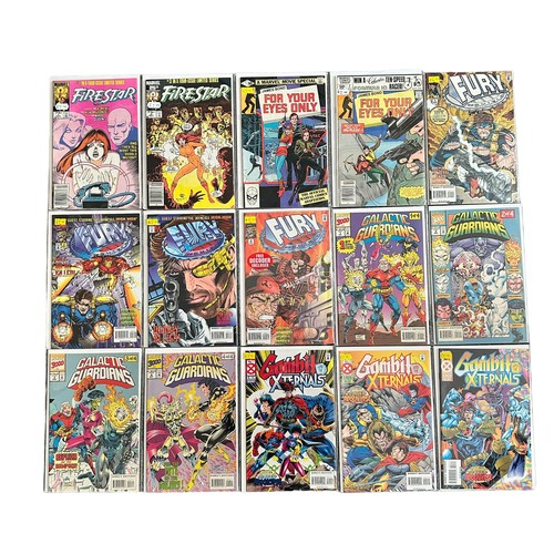 529 - Selection Of Marvel Comic Titles to include: Firestar 1985 Nos 1, 3: James Bond For Your Eyes Only 1... 