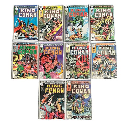 530 - Marvel Comics King Conan 1980s nos 7-10, 12, 14-18; All 10 comics are bagged & boarded, NM.