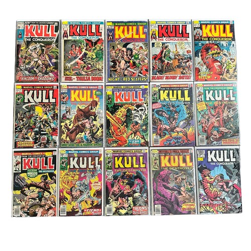 531 - Marvel Comics Kull The Conqueror 1970s Nos 2-6, 9, 10, 13, 16-19, 22, 25: All 14 comics are bagged &... 