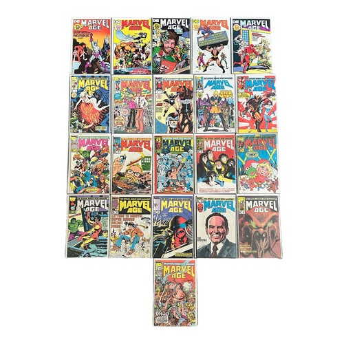 534 - Marvel Comics Marvel Age 1980s Nos 1-6, 8-12, 14-18, 20-24: All 21 comics are bagged & boarded, NM.