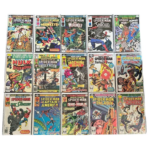 541 - Marvel Comics Spider-Man Team Up 1980s Nos 91-94, 96-102, 106-115: All 21 comics are bagged & boarde... 