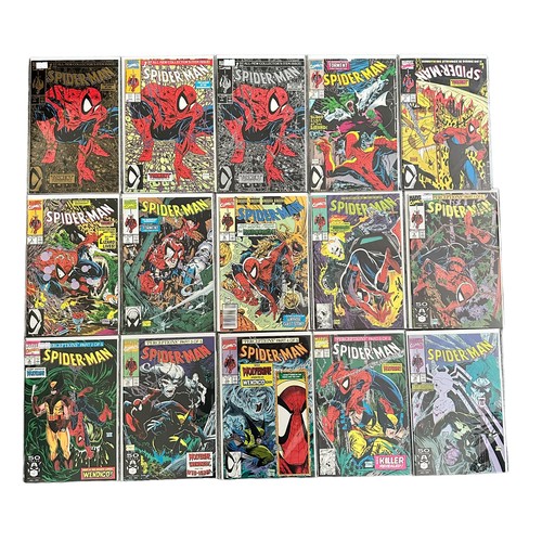 552 - Marvel Comics Spider-Man 1990s Nos 1-12, 14-19; There are three variations of cover on the No1 First... 