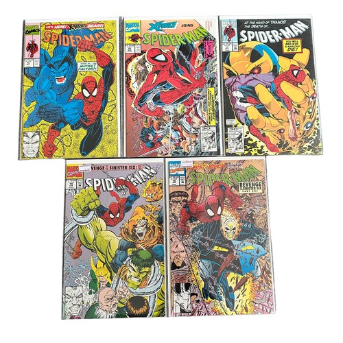 552 - Marvel Comics Spider-Man 1990s Nos 1-12, 14-19; There are three variations of cover on the No1 First... 