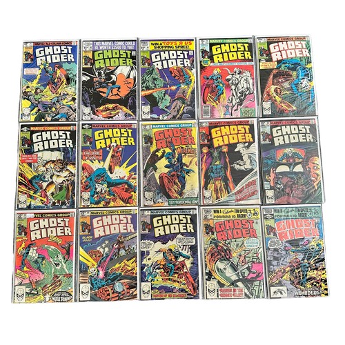 556 - Marvel Comics Ghost Rider 1980s Nos 47-51, 53-56, 58-62, 64, 66-70, 73, 75, 80: All 23 comics are ba... 