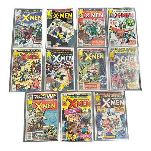 576 - Marvel Comics Amazing Adventures featuring The X-Men 1970/80s nos 2-6, 8-13: All 11 comics are bagge... 