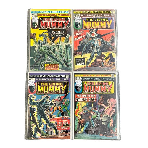 582 - Marvel Comics Supernatural Thrillers  featuring The Living Mummy 1974 Nos 9, 10, 12, 13: all 4 comic... 