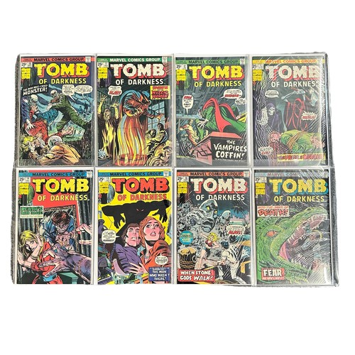 584 - Marvel Comics Tomb Of Darkness 1974/75 Nos 10-17: All 8 comics are bagged & boarded in Mylar bags, N... 