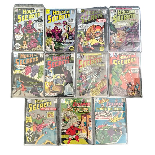 493 - DC Comics House Of Secrets 1960s Nos 34, 36, 45, 54, 62, 63, 71, 72, 74, 75, 76: All 11 comics are b... 