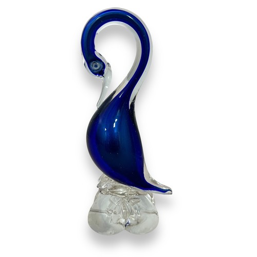 290 - Glassware, range of various decorative glassware / ornaments, including; Murano deer & swan, Murano ... 