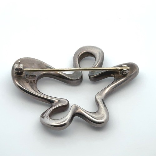 75 - A Georg Jensen Danish silver 'Splash' brooch designed by Henning Koppel (Danish, 1918-1981), pattern... 