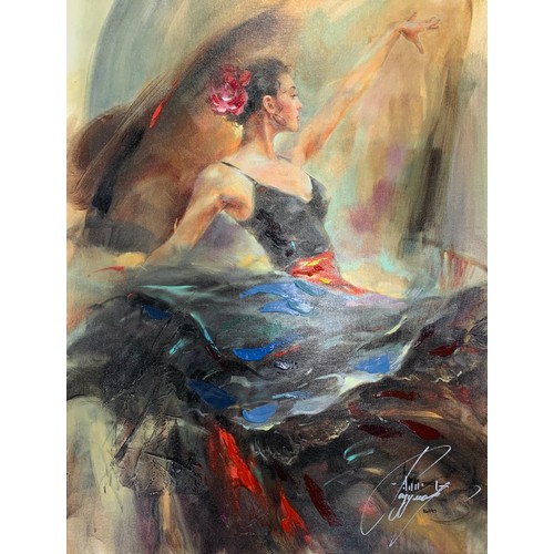 397 - Anna Razumovskaya (Russian, Contemporary), ‘Flamenco Solea’  limited edition hand-embellished print,... 