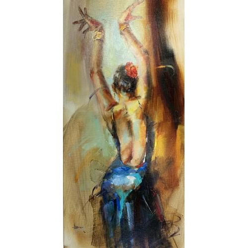 401 - Anna Razumovskaya (Russian, Contemporary), ‘Blue Flamenco’  limited edition hand-embellished print, ... 