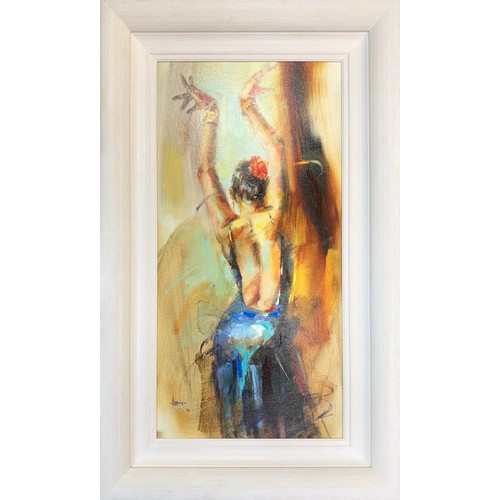 401 - Anna Razumovskaya (Russian, Contemporary), ‘Blue Flamenco’  limited edition hand-embellished print, ... 