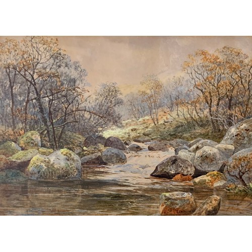 438 - S. G. William Roscoe (British, 1852-1922), watercolour stream landscape. Framed and glazed, signed l... 