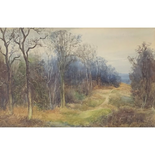 439 - Henry Cramp (British, 19th / 20th Century), Early 20th Century watercolour landscape of a walk leadi... 