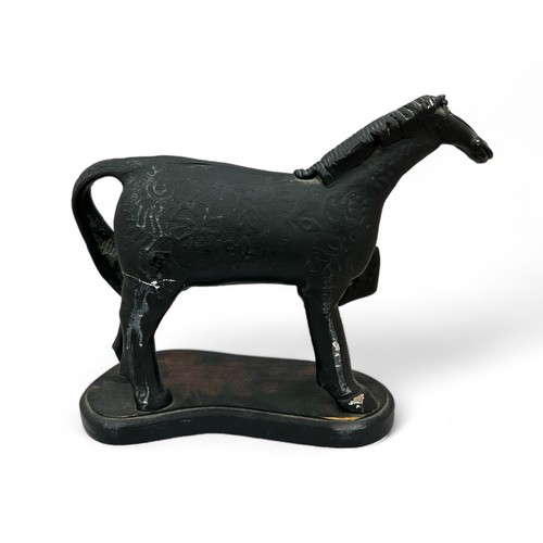 353 - Richard Barnard (British, 20th Century), ‘Basalt Boy’ sculpture of a cheerful horse. Signed to base,... 