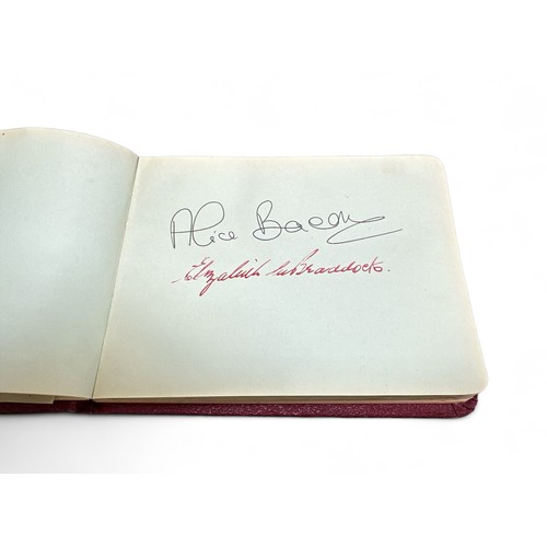 248 - Autograph book belonging to Lord John Tomlinson MP, containing political signatures, to include; Har... 