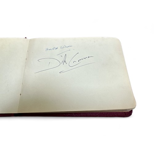 248 - Autograph book belonging to Lord John Tomlinson MP, containing political signatures, to include; Har... 