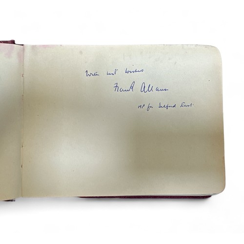 248 - Autograph book belonging to Lord John Tomlinson MP, containing political signatures, to include; Har... 