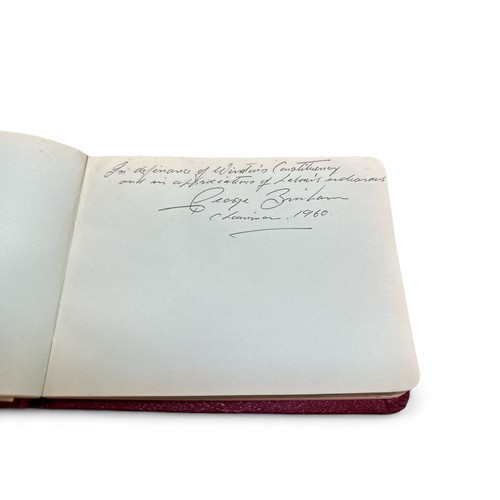 248 - Autograph book belonging to Lord John Tomlinson MP, containing political signatures, to include; Har... 