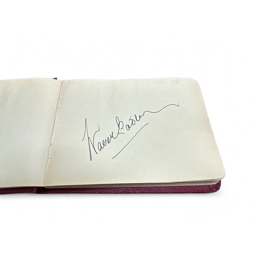 248 - Autograph book belonging to Lord John Tomlinson MP, containing political signatures, to include; Har... 