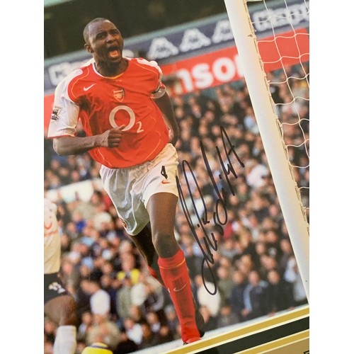 247 - Patrick Vieira signed photograph from the Arsenal Football Club Signature Collection. Framed and gla... 