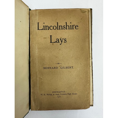 350 - GILBERT, BERNARD. Lincolnshire Lays by Bernard Gilbert [W.K. Morton & Sons, Horncastle, 1911] & Pict... 