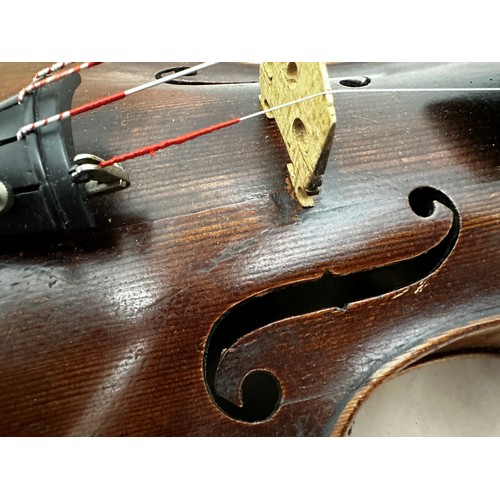 218 - Interesting 18th Century German Violin of the Kloz (Klotz) school, in fitted black case, with mother... 