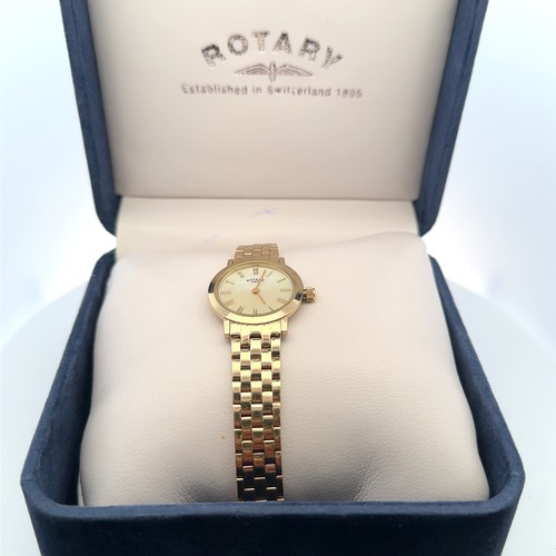 117A - A ladies quartz Rotary Windsor watch, model number LB02324/07. Mother of pearl dial with Roman numer... 