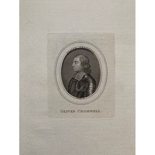 428 - Portrait engraving housed in a book by W. Walker, to include portrait plates of Joseph Addison, John... 