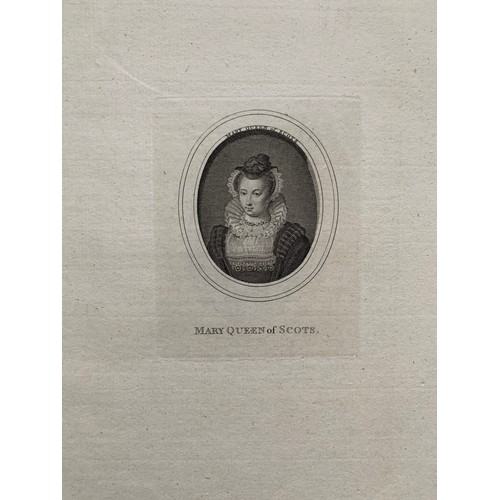 428 - Portrait engraving housed in a book by W. Walker, to include portrait plates of Joseph Addison, John... 