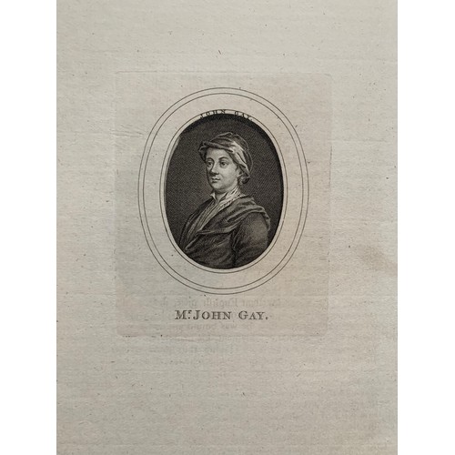 428 - Portrait engraving housed in a book by W. Walker, to include portrait plates of Joseph Addison, John... 