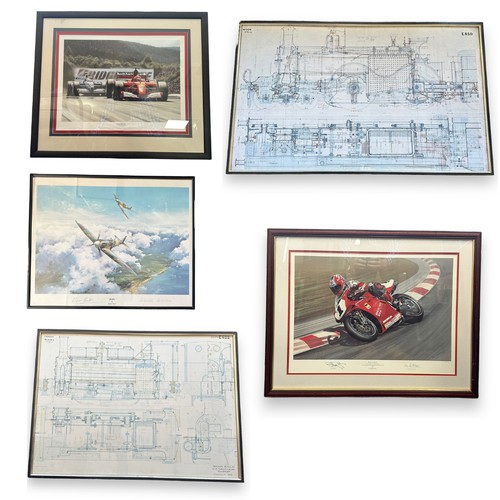 514 - Framed print collection, generally excellent to good plus in good or better frames (some glass), wit... 