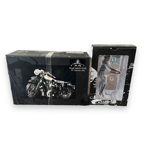 292 - Minichamps 1/12th scale 1932 Brough Superior SS100 TE Lawrence Classic Bike Series No. 33 plus TE La... 