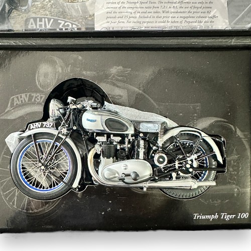 295 - Minichamps 1/12th scale 1939 Triumph Tiger 100 Silver No. 122 133800 (Classic Bike series No. 82), g... 