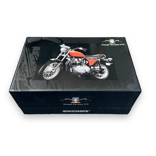 300 - Minichamps 1/12th scale 1973 Triumph Hurricane X75 orange No. 122 133600 (Classic Bike series No. 43... 