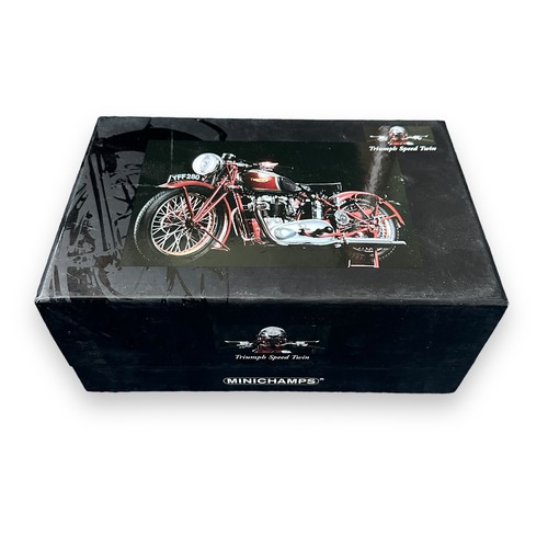 302 - Minichamps 1/12th scale 1939 Triumph Speed Twin red No. 122 133700 (Classic Bike series No. 59), gen... 