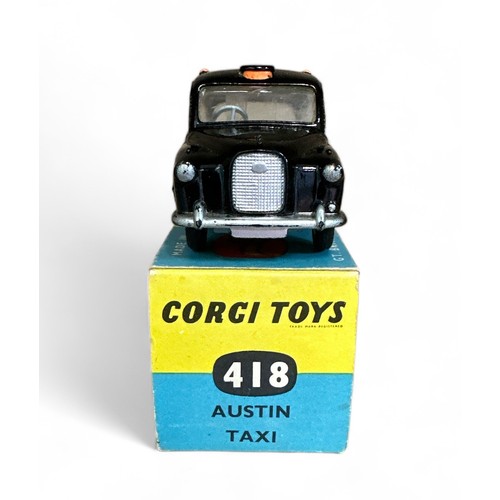 170 - Corgi Austin London Taxi No. 418, generally excellent to good plus (some paint loss to orange lights... 