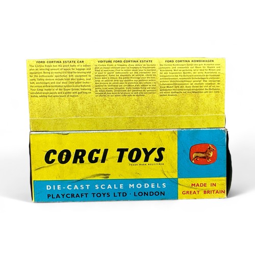 208 - Corgi Ford Consul Cortina No. 491, metallic grey, generally excellent in good No. 440 box (pencil ma... 