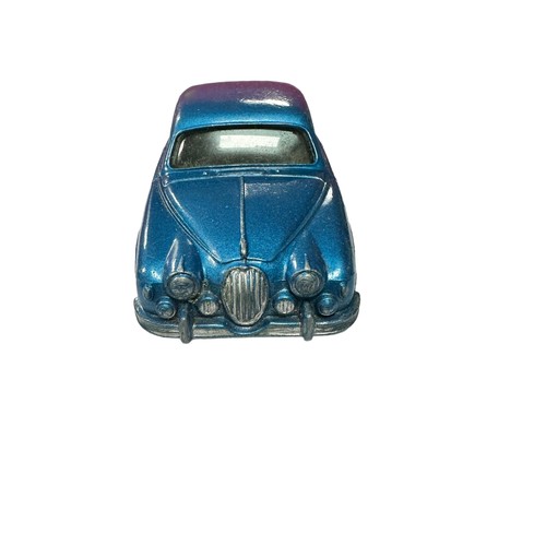 62 - Corgi Jaguar 2.4 Litre metallic dark blue No. 208M, generally excellent to good plus (scratches to b... 