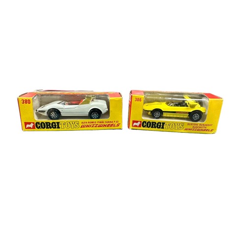 150 - Corgi Bertone Runabout No. 386 and Pininfarina P.33 Alfa Romeo No. 380, generally excellent in excel... 