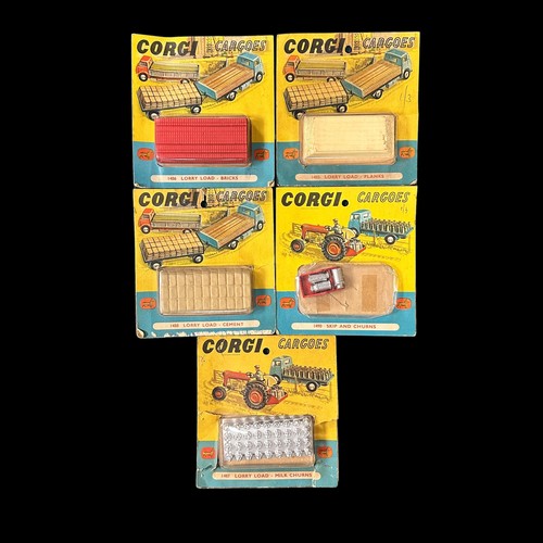 44 - 1960s Corgi Cargo packs, generally excellent in good plus  carded packs, with Lorry Load Nos. 1485, ... 