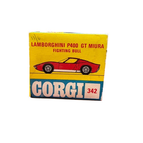 137 - Corgi Lamborghini Muira No. 342, generally excellent in good plus window box with Revised Specificat... 