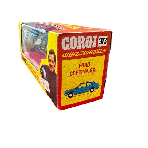 125 - Corgi Ford Cortina GXL No. 313, generally excellent in good plus to good window box (brown mottling ... 