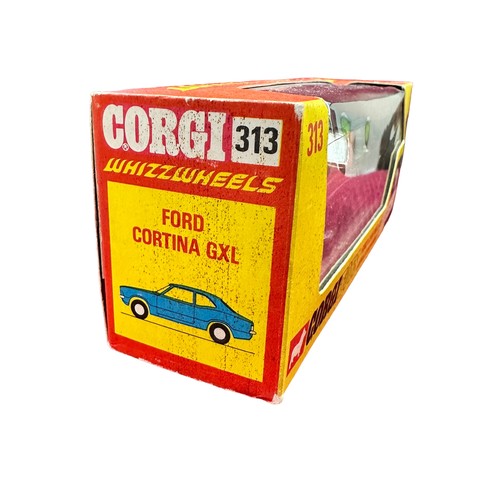 125 - Corgi Ford Cortina GXL No. 313, generally excellent in good plus to good window box (brown mottling ... 