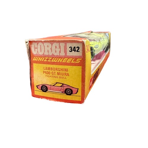 136 - Corgi Lamborghini Muira No. 342, generally excellent in good plus slim window box (some fading), lim... 