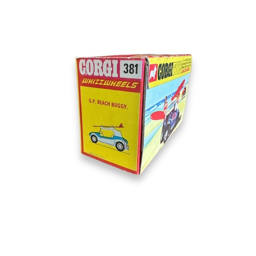 148 - Corgi GP Beach Buggy No. 381, generally excellent in good plus box (light crushing to cellophane), m... 