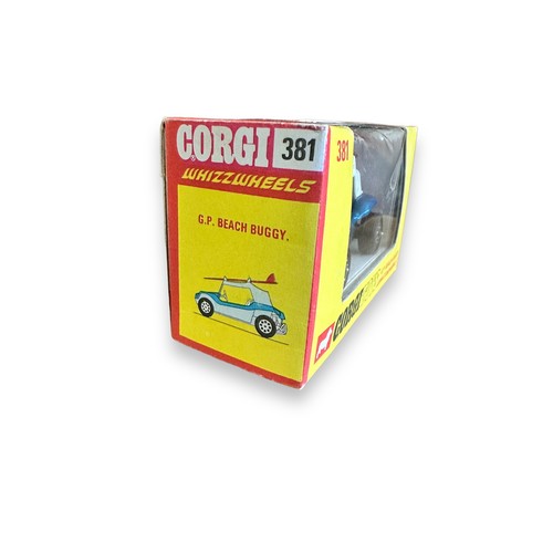 148 - Corgi GP Beach Buggy No. 381, generally excellent in good plus box (light crushing to cellophane), m... 