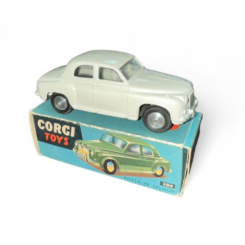 56 - Corgi Rover 90 light grey No. 204, generally excellent in  good plus box (pencil marking 2/9 to one ... 