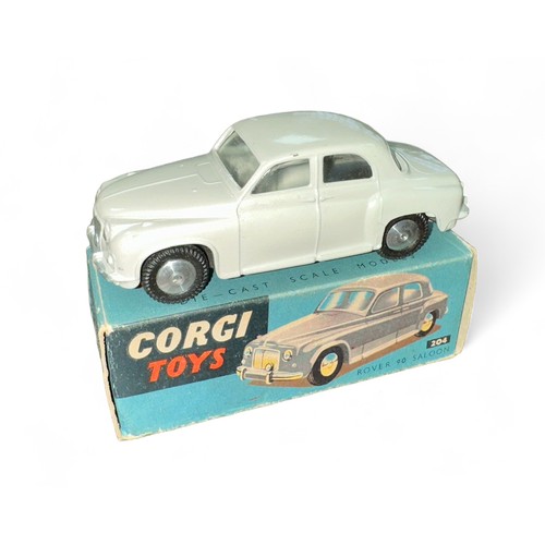 56 - Corgi Rover 90 light grey No. 204, generally excellent in  good plus box (pencil marking 2/9 to one ... 